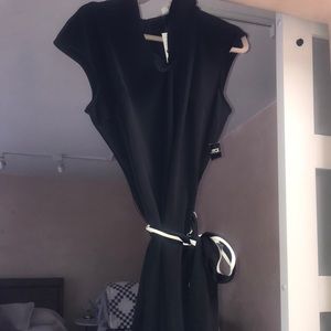 Plus size black and white formal dress